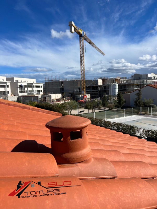 Pose et fixation d’une Tuile à Douille Double Canal Languedoc DCL + Lanterne