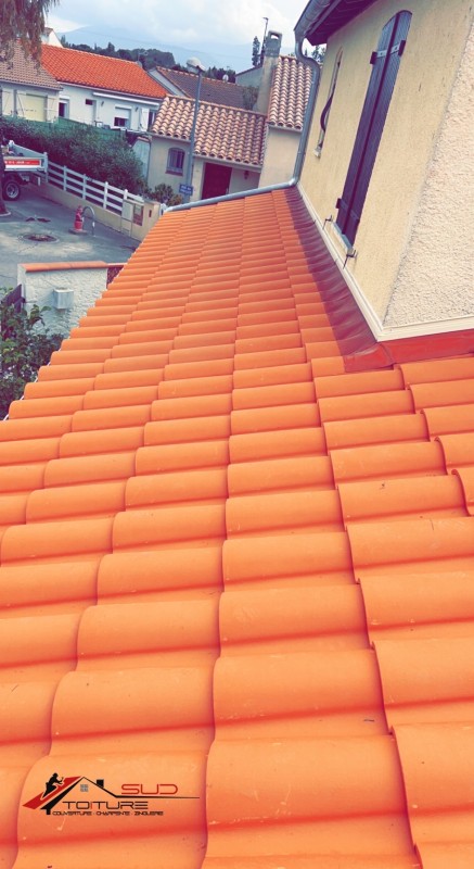 Etanchéité de toiture avec pose d'un solin de plomb à Perpignan