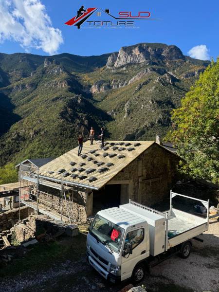 artisan couvreur pour toiture ardoise font romeu pyrénées