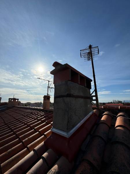 abergement cheminée pour étanchéité pézilla la rivière pyrénées orientales