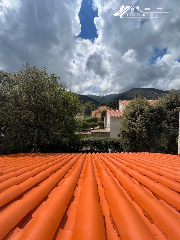 Pulvérisation d’une résine d’imperméabilité pour l’étanchéité complète de la toiture