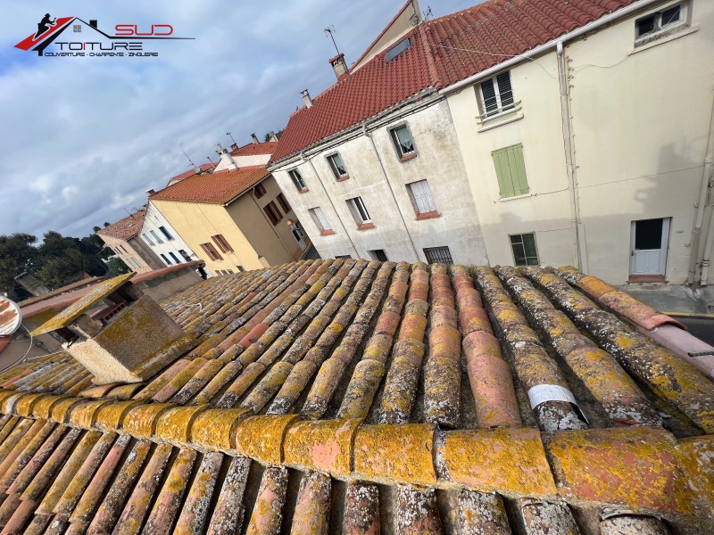 Rénovation de toiture avec des tuiles canal à Perpignan