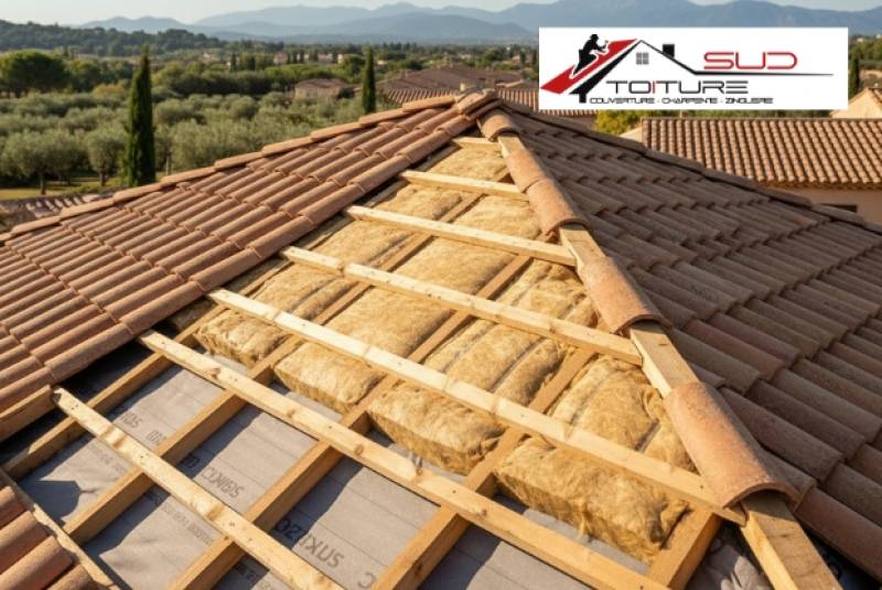 Toiture isolée à Perpignan sous le climat méditerranéen avec tuiles canal et isolant thermique performant