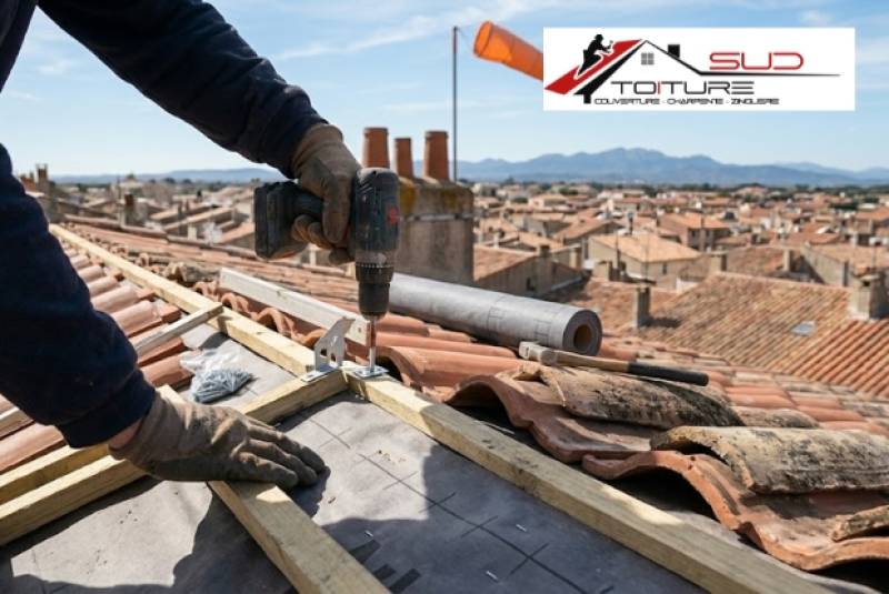 Rénovation de toiture à Perpignan avec contrôle des fixations face à la Tramontane